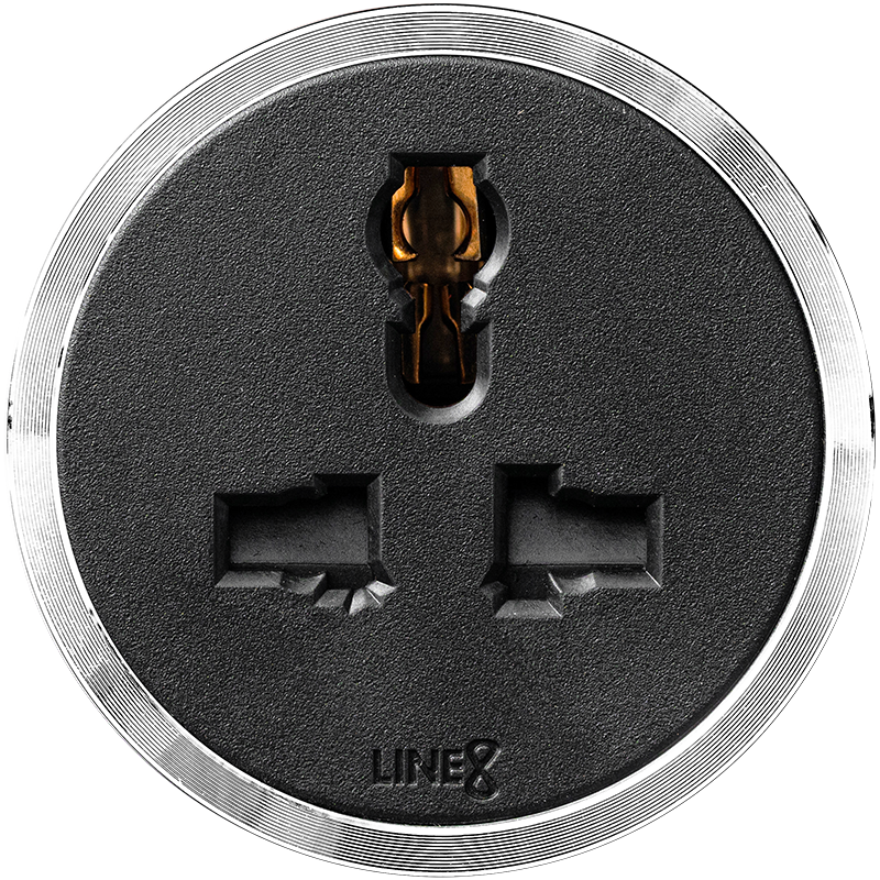Line8 MLT-1 Premium Series adaptor in black body with Diamond Silver ring