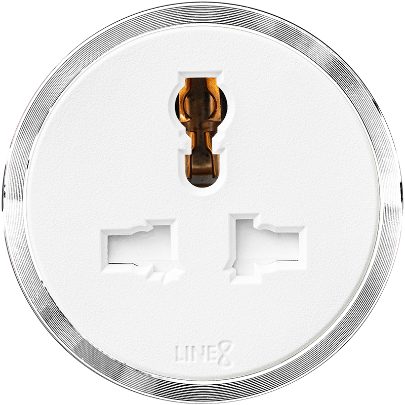 Line8 MLT-1 Premium Series adaptor in white body with Diamond Silver ring