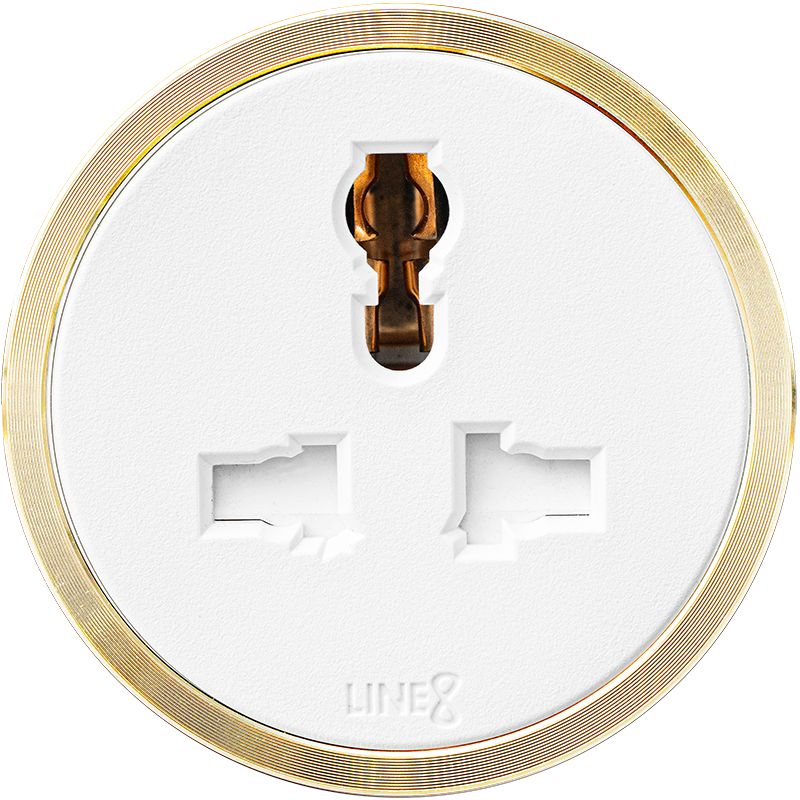 Line8 MLT-1 Premium Series adaptor in white body with Medallion Gold ring