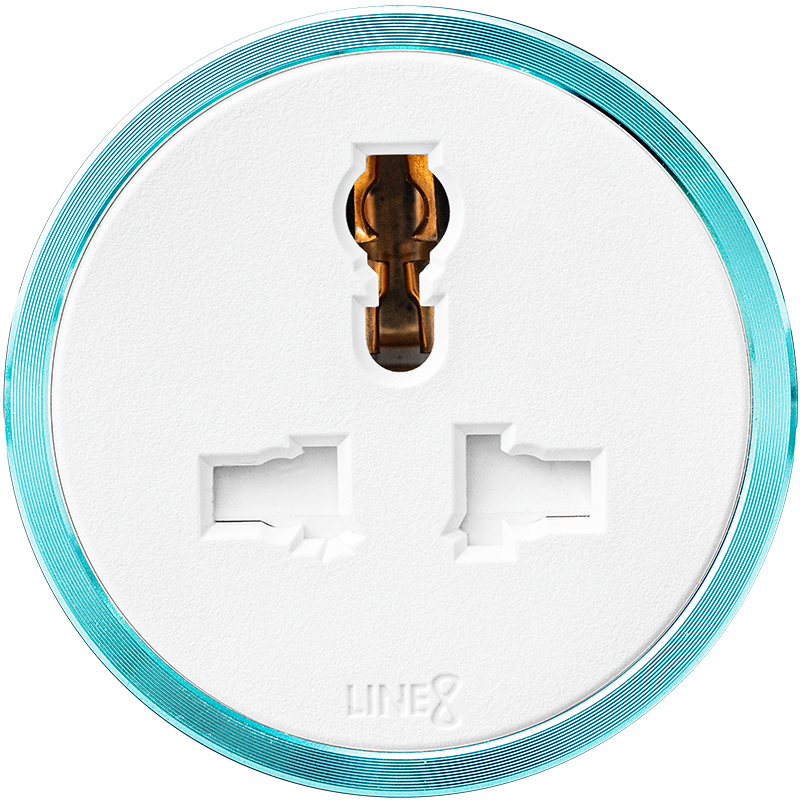 Line8 MLT-1 Premium Series adaptor in white body with Protoss Blue ring
