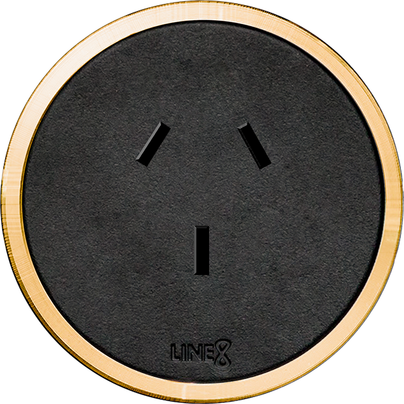 Line8 57 au 1 black gold — modular power track system