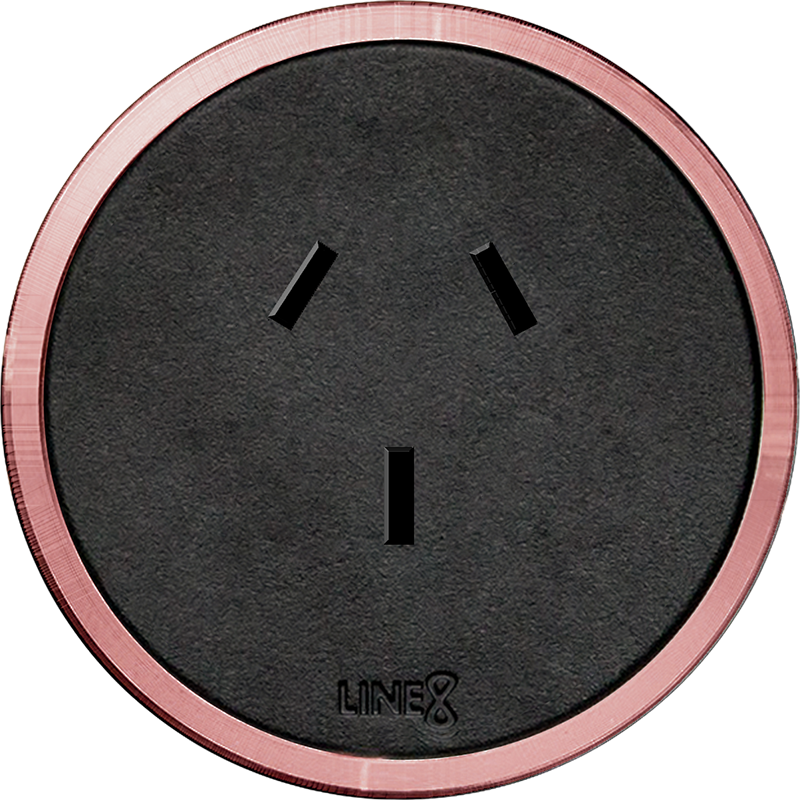 Line8 59 au 1 black rose — modular power track system