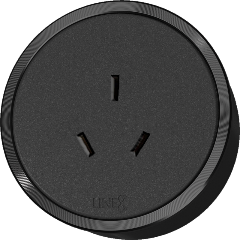 Line8 CN-1 China-standard adaptor in black body with Obsidian Black ring