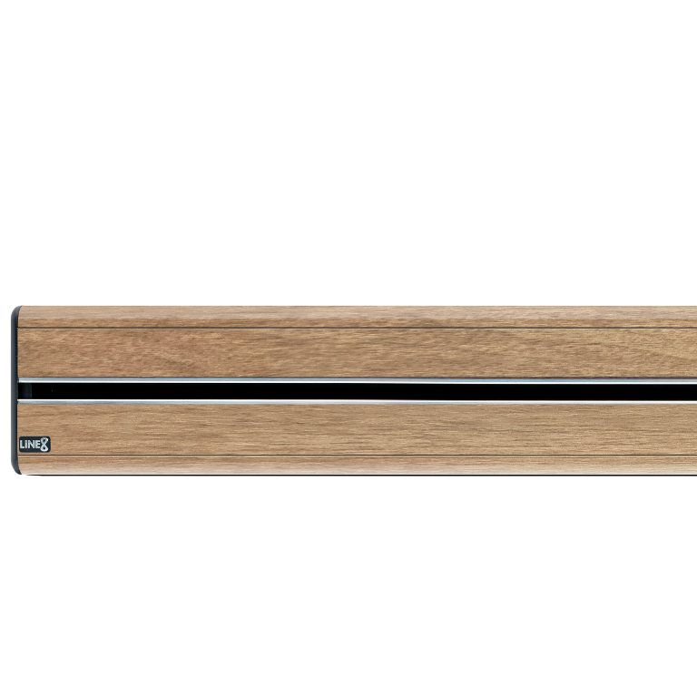 Burmese Teak finish swatch for Line8 power tracks